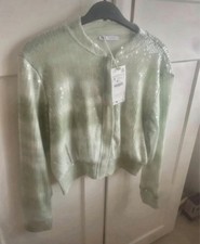 Zara sequin bomber jacket /