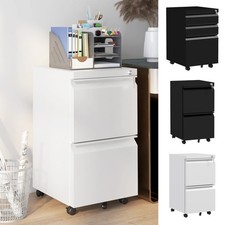 Vertical Filing Cabinet with Five Wheels Lockable File Cabinet