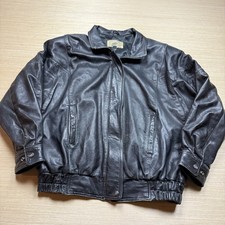 Vintage 90s 80s Leather Motorcycle Jacket Medium Men’s Open Road Biker Punk