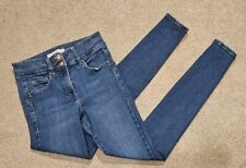 Next Lift, Slim & Shape Skinny Jeans High Rise Mid Blue Stretchy Uk 10 XL Leg 