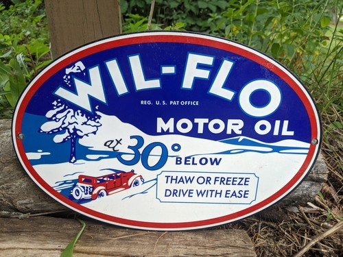 Vintage wil flo motor oil - wil-flo,