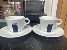 Lavazza Blue Cappuccino Cup X 2 with Original Saucers (150ml)