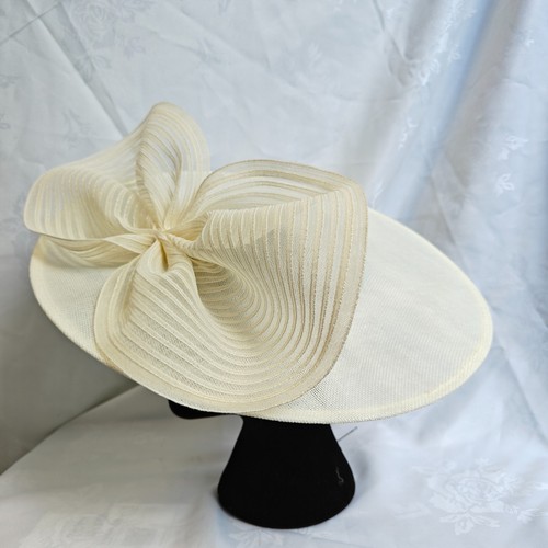Ivory cream bow wide - cream,