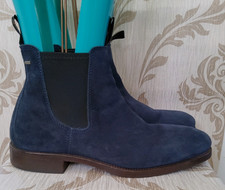 DUBARRY KERRY NAVY BLUE SUEDE LEATHER GORE TEX ANKLE CHELSEA  BOOTS SIZE UK  10