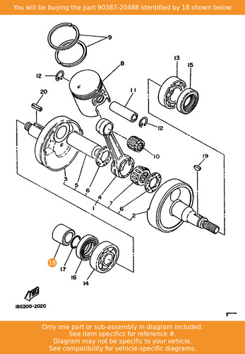 Yamaha collar 90387 - yamaha, 90387-20488