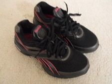 Reebok Easytone Trainers Size 3 Black & Pink Mint Condition Worn Few Times Only