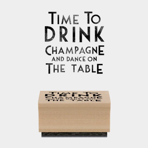 Rubber stamp time drink - stamp,