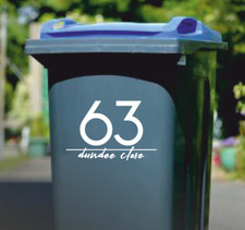 Set of 3/4 Wheelie Bin Numbers