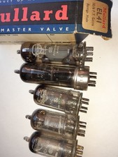 VINTAGE RADIO VALVE REPLACEMENT SET EZ40 EL41  EBC41 EAF42 ECH42 Tested