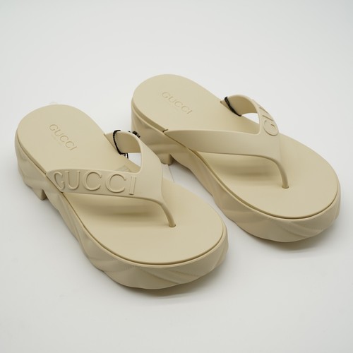 Gucci white platform rubber - white,