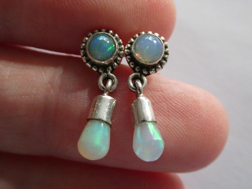 Sterling silver ethiopian opal - silver,