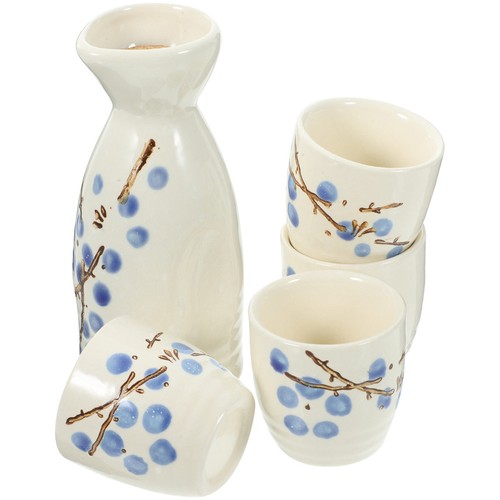 Ceramics sake pot set japanese - sake,