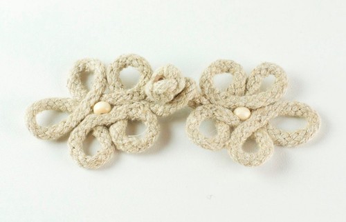 Pairs looped hessian frog - hessian,