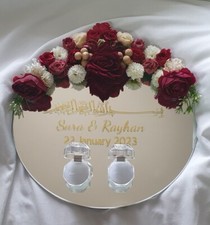 Mirror Ring Plate / Platter Personalised Customise 25cm With Small Plastic Boxes