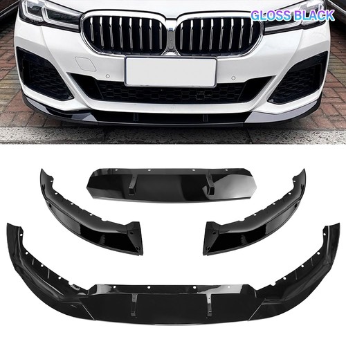 Gloss black front bumper - black,
