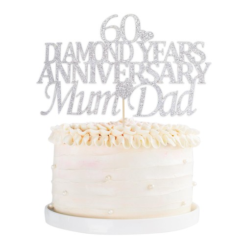 60th diamond wedding cake - wedding,