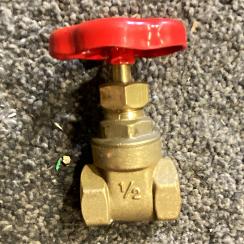Brass manual gate valve - brass, 1/2