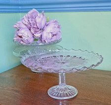 TALL VINTAGE GLASS PEDESTAL