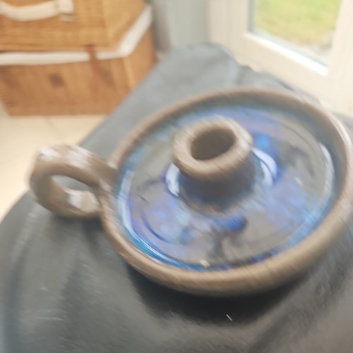 Handmade art pottery candle - handmade,