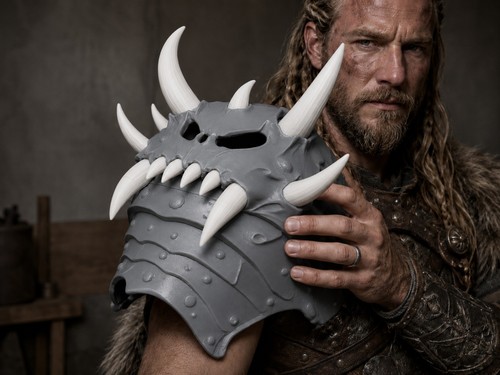Single viking shoulder armour - viking,