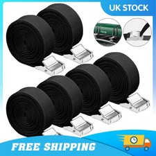6 x  2.5M Heavy Duty Ratchet Tie Down Straps Car Roof Rack Belts Quick Release
