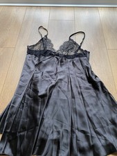 Women Ladies Satin Chemise Sexy Lingerie Sleepwear Nightdress Nightwear Size L 