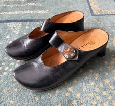 Think! Black Slip On Heels