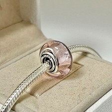 Pandora Encircled Pink Murano Glass Charm ALE S925
