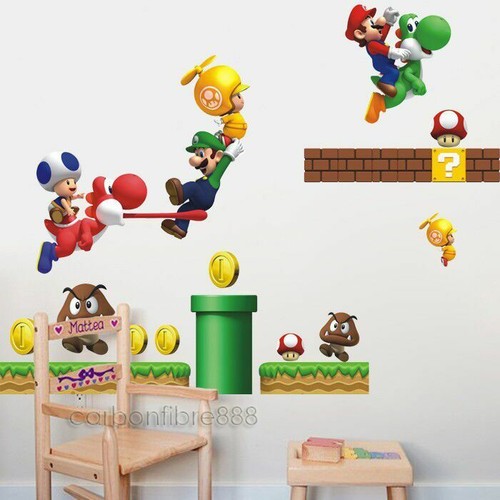 Large super mario - wall, decal