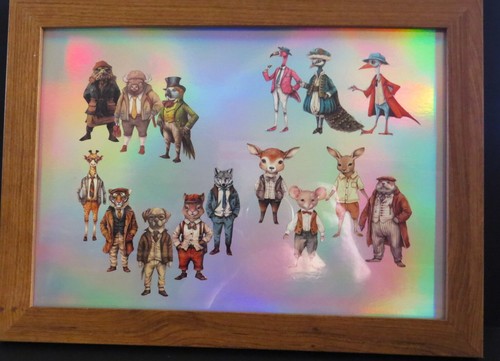 Framed handmade collage - framed,