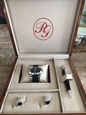 Guepard Luxury Men Watch Pen Cufflinks Set In A Wooden Box New
