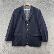 VTG Sams Tailor Sport Coat Men 48R Blue Wool Her Majesty Forces Service Blazer