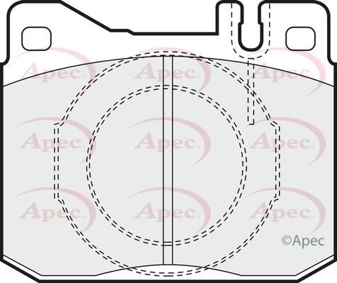 Apec front brake pad - front,