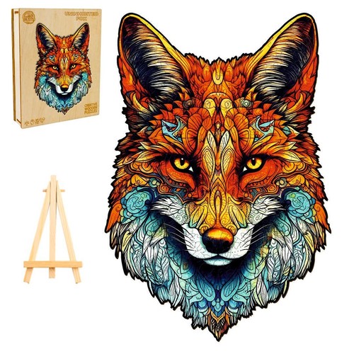 Wooden jigsaw puzzle - puzzle, fox