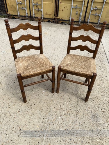 Pair ladder back - ladder, rush