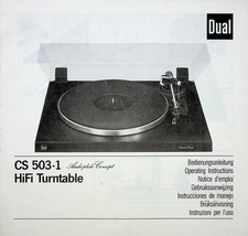 Dual CS 503-1 HiFi Turntable