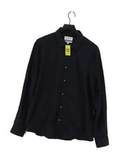 Autograph Men's Shirt XXL Black Cotton with Polyamide, Elastane Basic