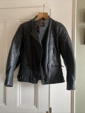 Vintage Wolf Leather Biker Jacket