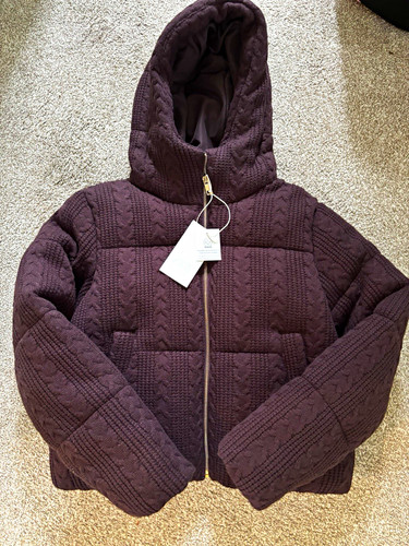Zara women purple hooded - zara,