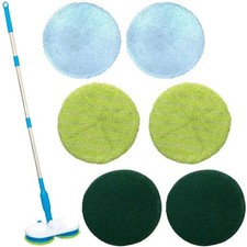 Cordless Electric Floating Mop Rechargeable Motorised Spin Mop With 6PCS Pads