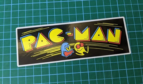 Pacman 1980 logo sticker - pacman, 1980's