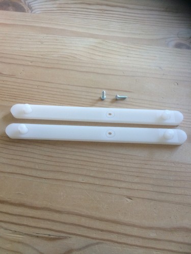 Plastic drawer runners - plastic, 200mm