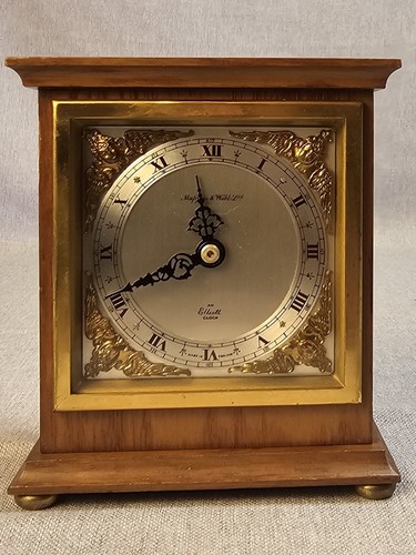 Vintage mantle clock elliot - vintage, clock.