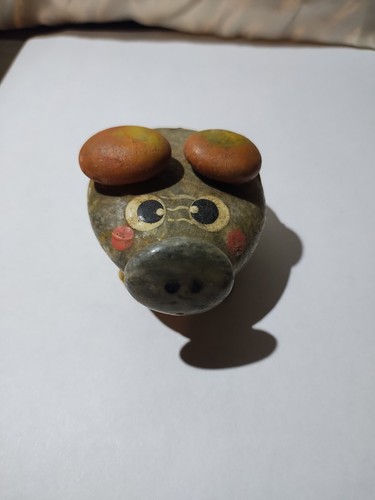 Handmade stone pig - handmade,