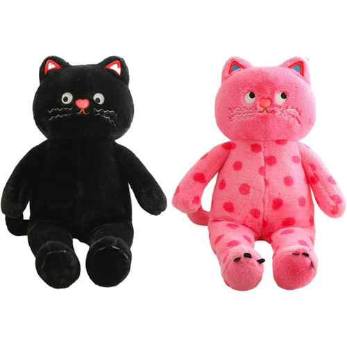 Polka dot cat plush large - 16",