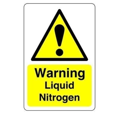 Warning liquid nitrogen sign - warning,