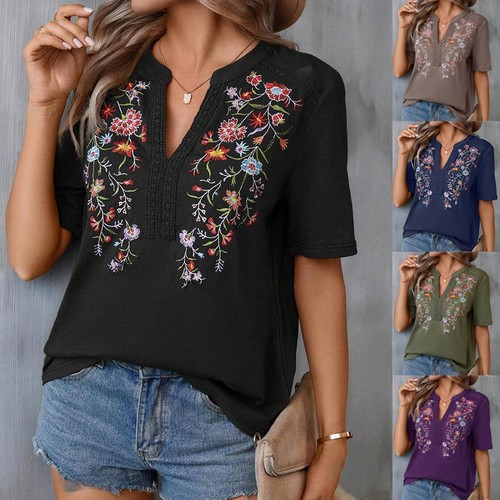 Ladies summer neck - v-neck, casual