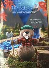 KNITTING PATTERN Alan Dart Lumberjack Beaver Toy Sound of Timbur 25.5cm Canada