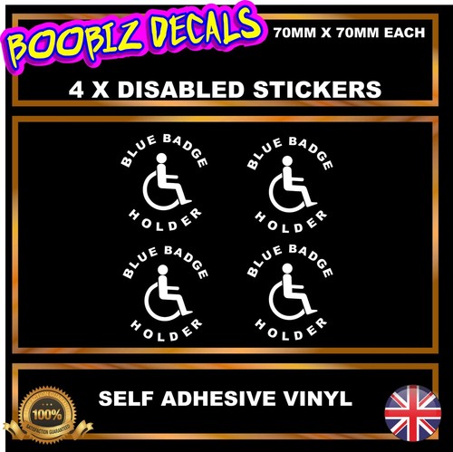 Disabled sticker 70mm x - disabled,