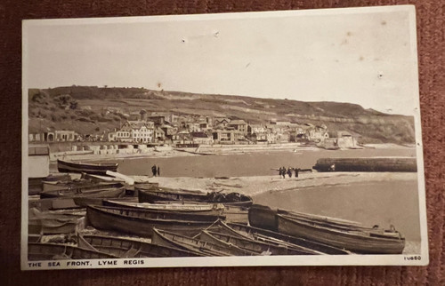 Antique postcard lyme regis - antique,